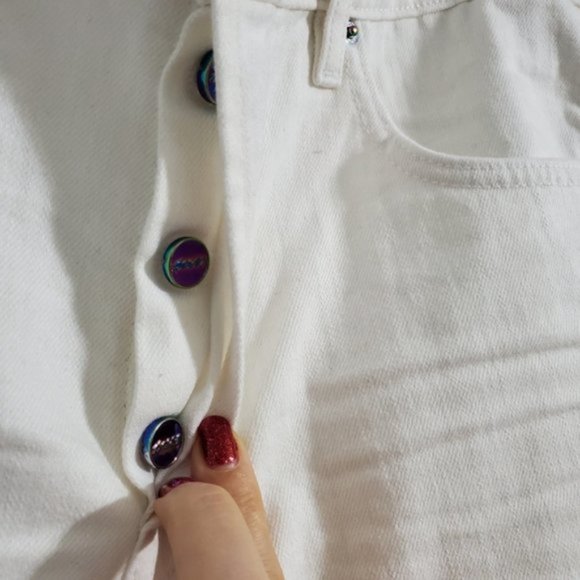 NWT BOSSI SPORTSWEAR White 3D Jeans Patron Of The New Edition HTF - Picture 3 of 13